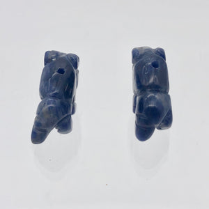 Abundance 2 Sodalite Hand Carved Bison / Buffalo Beads | 21x14x7.5mm | Blue - PremiumBead Alternate Image 9
