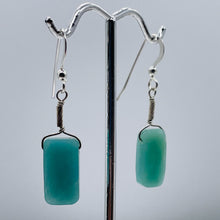 Load image into Gallery viewer, Sparkle Faceted Amazonite & Silver Earrings 304950A