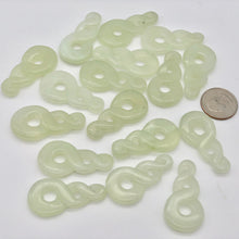 Load image into Gallery viewer, Hand Carved Natural Serpentine Infinity Pendant with Simple Black Cord 10821A - PremiumBead Alternate Image 4