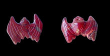 Load image into Gallery viewer, 2 Hand Carved Brecciated Jasper Bat Beads | 21x16x5mm | Red
