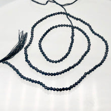 Load image into Gallery viewer, Spinel Stone Faceted Round Strand | 2mm | Black | 330 Bead(s)
