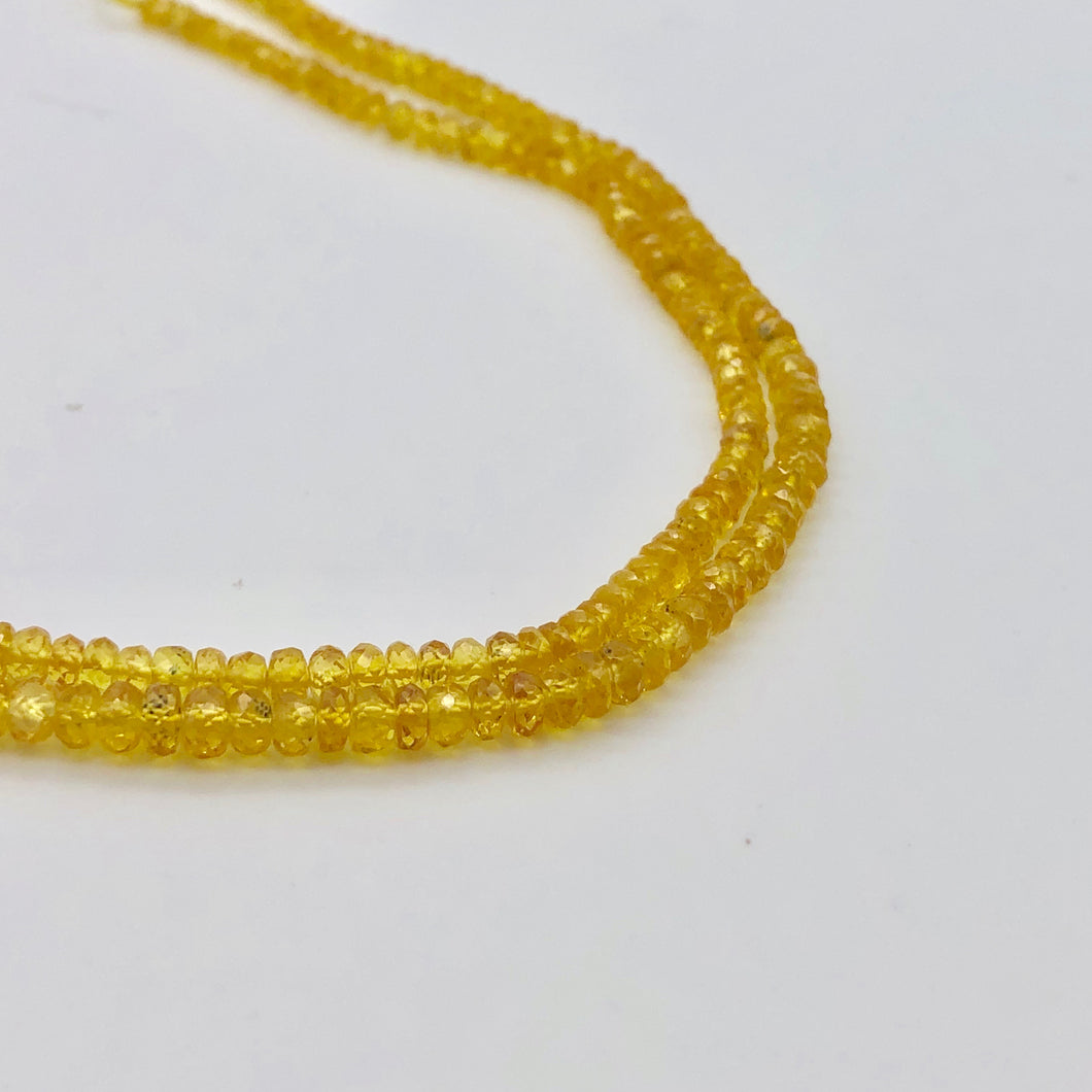 50cts Natural Canary Yellow Sapphire Faceted Beads 105734 - PremiumBead Primary Image 1