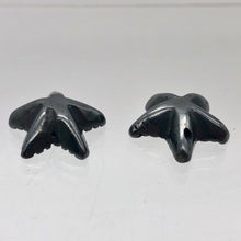 Load image into Gallery viewer, Hand Carved Hematite Starfish Pendant Beads | 20.5x20.5x7mm | Graphite - PremiumBead Alternate Image 9