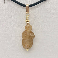 Load image into Gallery viewer, Hand Carved Tigereye/Quartz Goddess of Willendorf Pendant 509287TEQG - PremiumBead Alternate Image 2