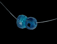 Load image into Gallery viewer, 8 Dazzling AAA Neon Blue Apatite 4mm Roundel Beads 490B