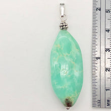 Load image into Gallery viewer, Glowing Green Natural Chrysoprase Marquis Sterling Silver Pendant | 2 1/8" Long|