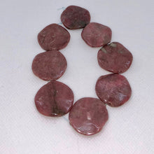 Load image into Gallery viewer, Rare 1 Rhodonite Wavy Disc Pendant Bead 7256C - PremiumBead Alternate Image 2