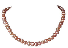 Load image into Gallery viewer, Stunning 'Peach Flambe' AAA Fresh Water Pearl Strand 101534