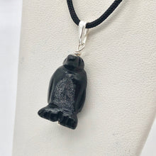 Load image into Gallery viewer, Tuxedo Obsidian Penguin Sterling Silver Pendant, Black and White 509273OB - PremiumBead Alternate Image 6