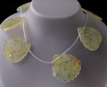 Load image into Gallery viewer, 8 Druzy Green Prehnite 36x36mm Briolette Beads 10458C - PremiumBead Primary Image 1