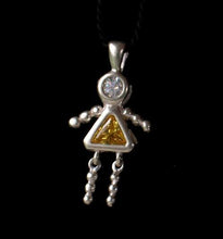 Load image into Gallery viewer, November! Crystal Kid Girl & Silver Pendant 9924Kg - PremiumBead Primary Image 1