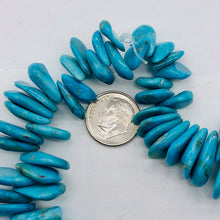 Load image into Gallery viewer, Designer Turquoise Pear Briolette Bead Strand| 30x20x3mm to 12x7x3mm| 126 Beads|
