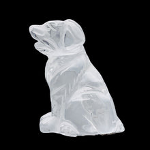 Load image into Gallery viewer, Quartz Hound Puppy Dog Carving | 40x32x22mm | Clear | 1 Figurine |