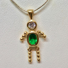 Load image into Gallery viewer, May! Crystal Kid Boy 22K Vermeil Pendant 9926Eb - PremiumBead Alternate Image 2