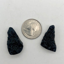 Load image into Gallery viewer, Meteor Fragments Pendant Beads | 9 grams | 2 Beads | Black | 31x16x8- 28x19x8mm - PremiumBead Alternate Image 6