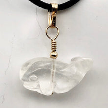 Load image into Gallery viewer, Clear Quartz Whale and 14K Gold Filled Pendant | 1" Long | Clear| Whale| 1each | - PremiumBead Primary Image 1
