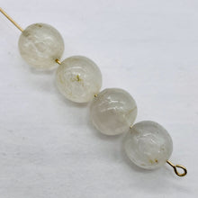 Load image into Gallery viewer, Chatoyant Hint of Color Round Kunzite Beads | 9mm | 4 Beads |