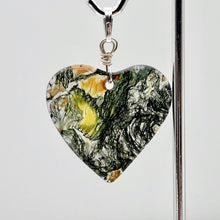 Load image into Gallery viewer, Limbcast Agate Agate Valentine Heart Silver Pendant | 30x28x2mm | Moss Green | - PremiumBead Alternate Image 4