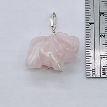 Load image into Gallery viewer, Trumpeting Rose Quartz Elephant & Solid Sterling Silver Pendant 508570S