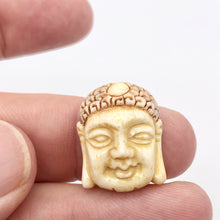 Load image into Gallery viewer, Carved Buddha Centerpiece Waterbuffalo Bone Bead | 23.5x19x9mm | 10842 - PremiumBead Alternate Image 7
