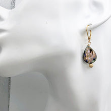 Load image into Gallery viewer, Abalone 14K Gold Filled Drop Earrings | 1 1/2" Long | Pink Blue |