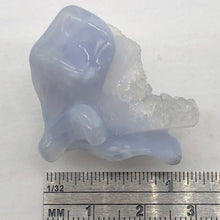 Load image into Gallery viewer, Designer's Dream! Chalcedony Druzy Crystal Flower Pendant Bead| 1 1/4"| Blue|1 |