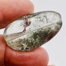 Load image into Gallery viewer, Lodalite Quartz Oval Pendant Figurine Bead | Clear Included|1 Bead| 35x20x13 mm|