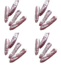 Load image into Gallery viewer, 4 Beads of Rare Natural Peach Stick FW Pearls 4814