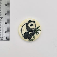 Load image into Gallery viewer, Koala Round Pendant Bead | 25x4mm | Black Green White | 1 Bead |