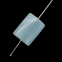 Load image into Gallery viewer, Aquamarine Bevelled Rectangle Pendant Bead | 19x15x6mm | Blue | 1 Bead | 00805p