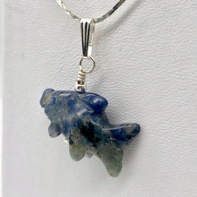 Load image into Gallery viewer, Sodalite Fish Koi Solid Sterling Silver Pendant! Swimmin' 509265Sds - PremiumBead Alternate Image 7