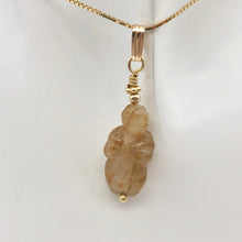 Load image into Gallery viewer, Hand Carved Tigereye/Quartz Goddess of Willendorf Pendant 509287TEQG - PremiumBead Alternate Image 5