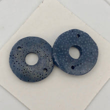 Load image into Gallery viewer, Blue Sponge Coral, Double Drilled | Blue | Disc | 30x4.5mm, | 2/parcel | - PremiumBead Alternate Image 2