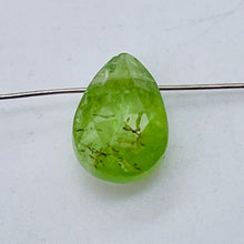 Load image into Gallery viewer, Garnet Grossular Flat Faceted Briolette Pendant Bead| 9x6x4mm (2ct) | Green | 1