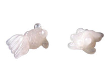 Load image into Gallery viewer, Swim 2 Carved Rose Quartz Goldfish Beads | 20x14x8mm | Pink