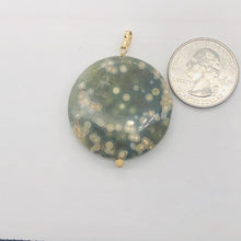 Load image into Gallery viewer, Ocean Jasper with Druzy Pocket 14K Gold Filled Pendant | 1 3/4" Long | Green |