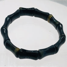 Load image into Gallery viewer, Blue Tigereye Rectangular | 7-8" | Blue/Bronze | 11 Bead Bracelet |