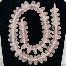 Load image into Gallery viewer, Rose Quartz 8" Strand Rondell | 8x4 mm | Pink |50 Beads |