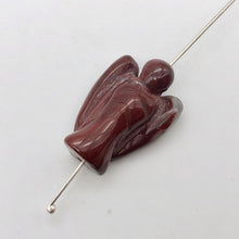 Load image into Gallery viewer, 2 Hand Carved Brecciated Jasper Guardian Angels | 22x14x8mm | Red - PremiumBead Alternate Image 3