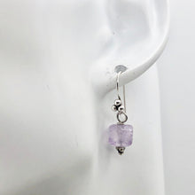 Load image into Gallery viewer, Faceted Cube Lilac Amethyst and Sterling Silver Earrings | 1 Inch Long | - PremiumBead Alternate Image 4