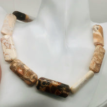 Load image into Gallery viewer, Conglomerate Jasper Rounded Rectangle Strand | 40X15X5 | Pastels/Brown | 10 Bead