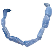 Load image into Gallery viewer, Chalcedony Designer Cut 395ct Pendant Bead Strand|35x15x10 - 30x11x9mm|Blue|13 |