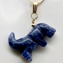 Load image into Gallery viewer, Purple Dinosaur Sodalite Tyrannosaurus Rex 14Kgf Pendant | 1.5" Long | Purple | - PremiumBead Primary Image 1