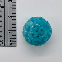 Load image into Gallery viewer, Amazonite AAA Intricately Carved Round Bead | 17mm | Blue | 1 Bead |