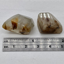 Load image into Gallery viewer, 2 Large Rutilated Quartz Centerpiece Beads 10574G
