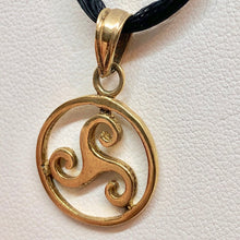 Load image into Gallery viewer, Celtic 18K Vermeil Triskele Charm Pendant 10128B - PremiumBead Alternate Image 5