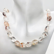 Load image into Gallery viewer, Lodalite Nugget Bead Strand | 15x12x10 to 15x11x9mm | Clear/Gold | 26 Bead(s) |
