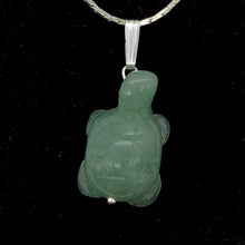 Load image into Gallery viewer, Aventurine Turtle Pendant Necklace | Semi Precious Stone Jewelry|Silver Pendant