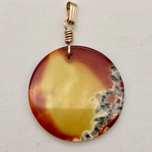 Load image into Gallery viewer, Limbcast Round 14K Gold Filled Pendant | 1.5" Long | Green Orange |