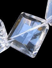 Load image into Gallery viewer, 1 Designer Pincushion Faceted 20x20mm Natural Quartz Bead 10449
